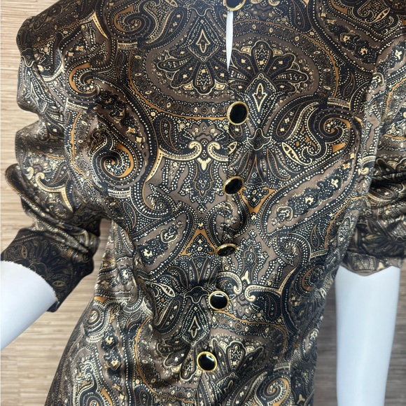 Vintage Silk Paisley Print Blazer - Picture 2 of 5